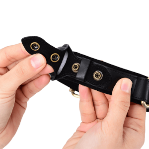 Læder Airtag Hundehalsbånd med Sikker Apple Airtag Holder